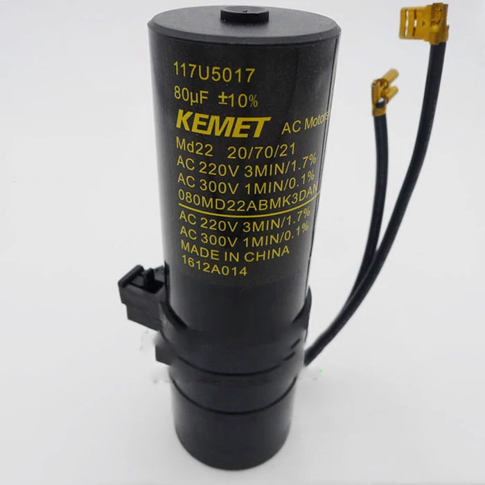 Original Nova Kemet 220vac 80uf 117u5017 220v80uf Capacitor Eletrolítico ac Começando Calorosamente por Ano