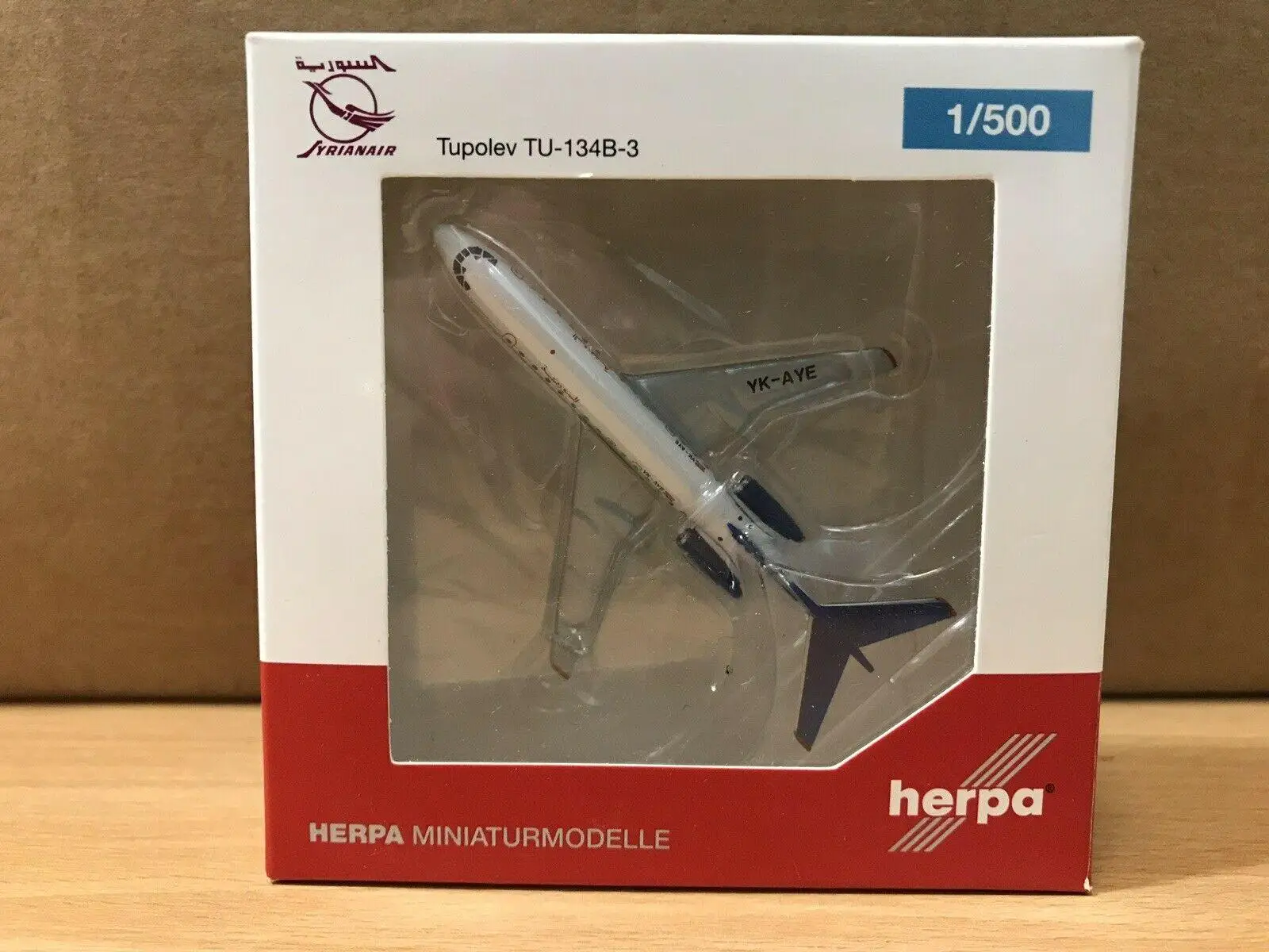 Herpa Syrian Air Tupolev TU-134B-3 YK-AYE 1/500 литье под давлением модель самолета