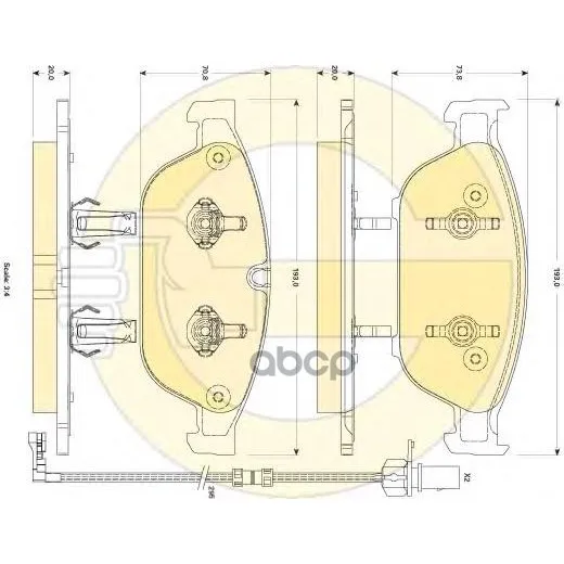 Колодки Тормозные Audi A8 3.0-4.2(1ll) 09- Передние Girling 6118832 Girling арт. 6118832