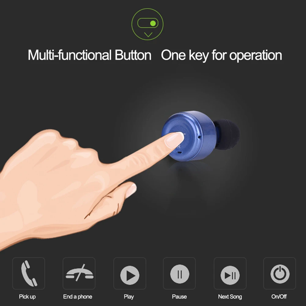 Беспроводная bluetooth-гарнитура для X3T Tws портативная сенсорная мини-Спортивная стерео Музыкальная гарнитура с функцией громкой зарядки