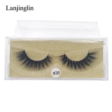 LANJINGLIN, 1 пара, накладные ресницы, натуральные, длинные, 3d, норковые ресницы, ручная работа, ресницы для наращивания, макияж, полная полоса, ресницы W36G