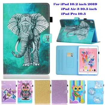 

Cartoon Case For Apple iPad Pro 10.5" iPad Air 3 iPad 10.2 2019 Protective Skin Shell PU Leather Stand Magnet Smart Funda Cover