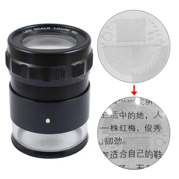 

10X Focused Eye Loupe Jewelry Magnifier With 8LED Stretchable Mini Portable Interchangeable Reticle Scale Hobbies For Gems