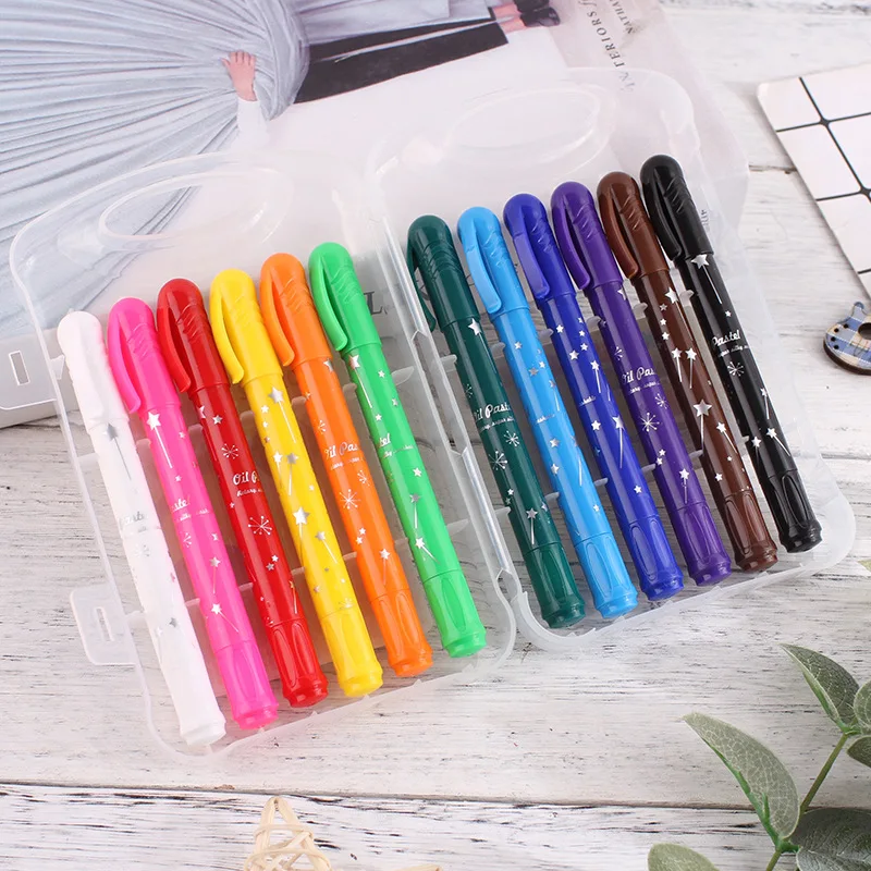 Crayon 36 цветов вращающийся карандаш Детская щетка цветной набор для рисования детский сад безопасный нетоксичный карандаш-стирка