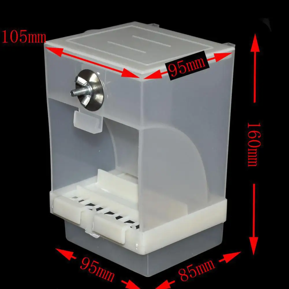 1 шт. ПЭТ птица предотвращения всплеск пищевой контейнер попугай подвесной автоматический кормушка