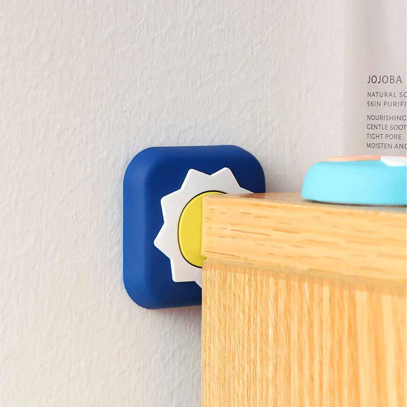 Cute Creative Wall Protector Door Handle Bumper Guard Stopper For Door Sticker Self Adhesive Rubber Crash Pad Stops