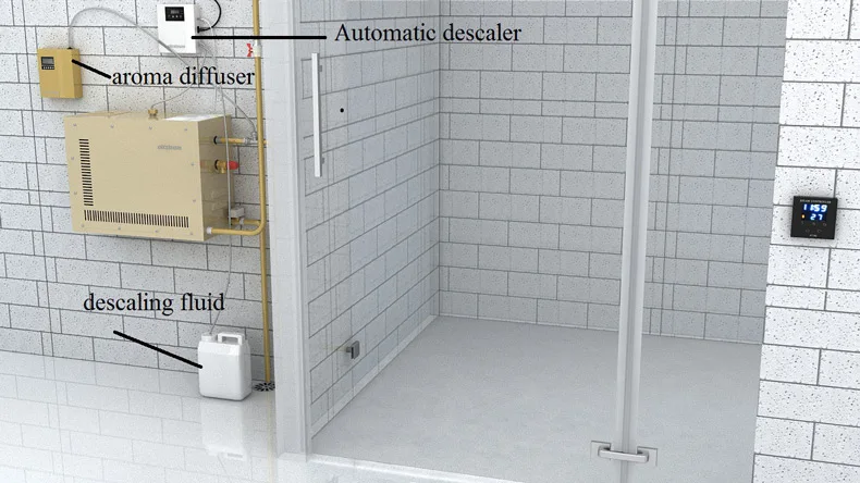 6 кВт автоматический паровой генератор из нержавеющей стали, автоматическая очистка от накипи, сауна, Паровая Ванна, машина для спа-комнаты, цифровой контроллер