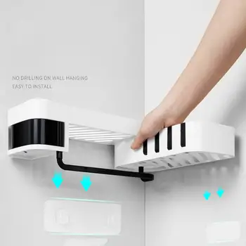 

1 pcs Corner Shower Shelf Bathroom Shampoo Shower Shelf Holder Kitchen Storage Rack Organizer Wall Mounted Type baño 4полка для