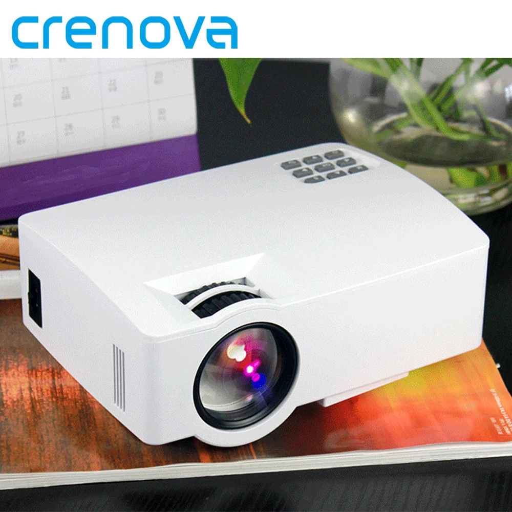 

CRENOVA LED Projector With Android 6.0 OS For Smart phone Home Cinema Movie Video Projector Bluetooth WIFI Beamer