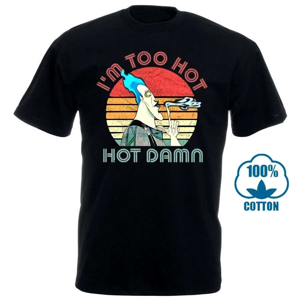 Ades Hercules I'm Too Hot чёрная футболка M 6Xl