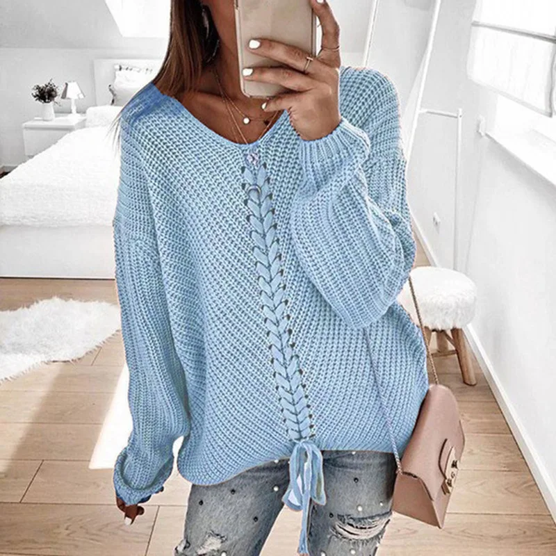 Autumn And Winter Sweater New 2021 Ladies Casual Wave-shaped Contrast Color Knitted Sweater Ropa Mujer Invierno 2021 turtleneck