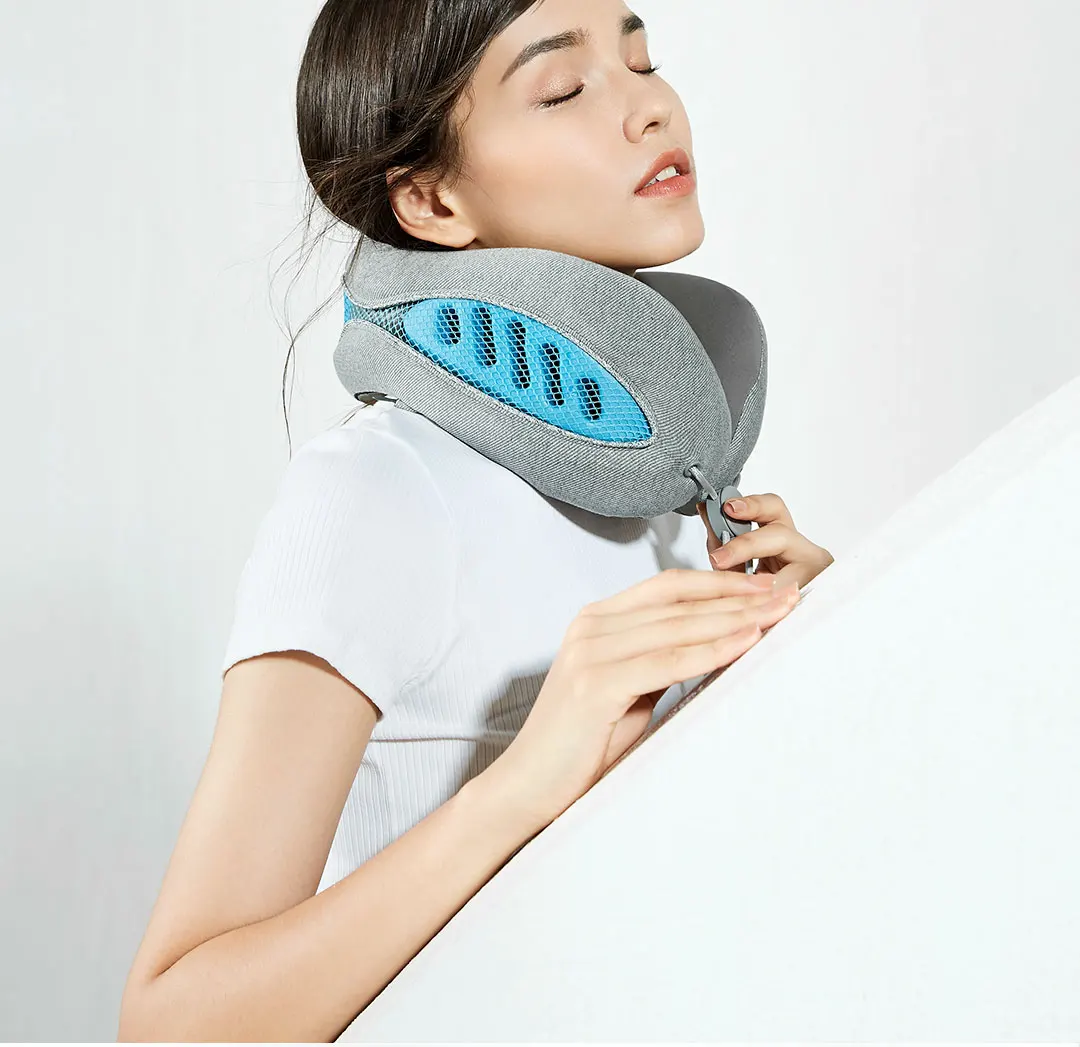 Xiaomi Yuopin Le Fan двойная эластичная дышащая u-образная подушка для шеи ледяная ткань с отверстием Вентиляция дизайн Весь мытье тела