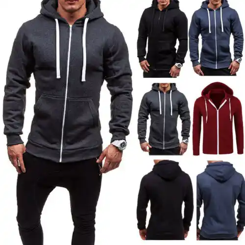 men's sweat jacket with hood