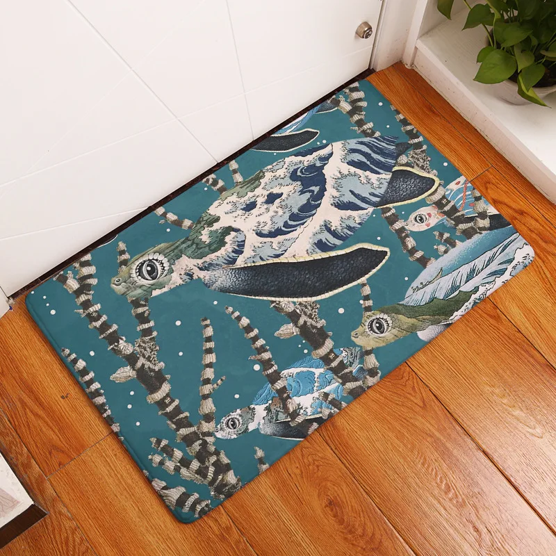 Микрофибра коврик для входа домашний декор для дверей коврики Подушка для стула кухонные ковры Моющиеся 3D ковровое покрытие нескользящий
