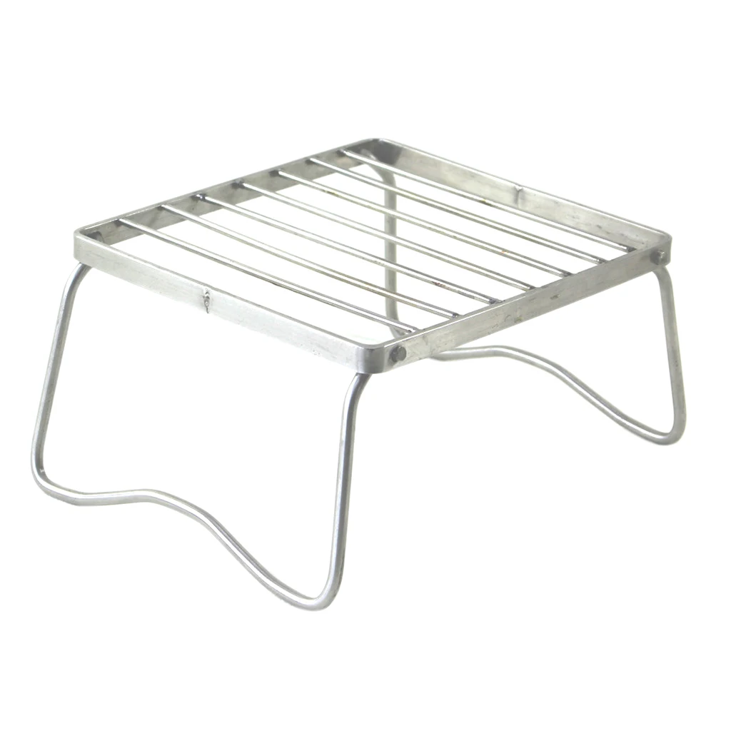 Stainless Steel Camping Folding Burner Stove Stand Bracket Holder BBQ Grill