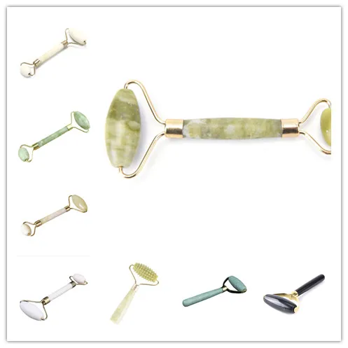 Single/Double Head Massage Roller 8 Styles Natural Jade Face Slimming Health Tool Anti Cellulite Wrinkle Drop Shipping