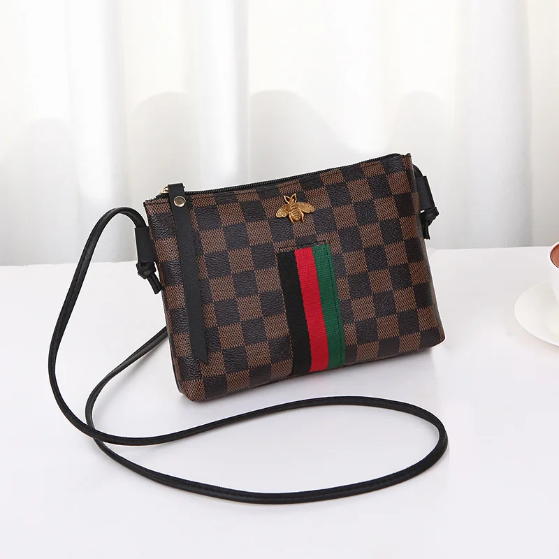 

WOMEN'S Bag 2019 New Korean-style Printed Mini Fashion Shoulder Bag Contrasting Color Retro Sling Bag Crossbody Bag Mobile Phone