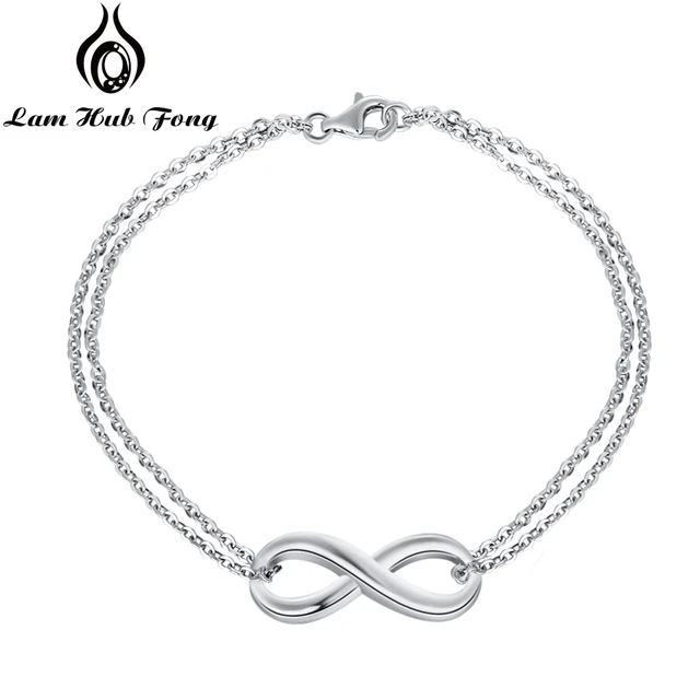 Sterling Silver Engravable Infinity Bracelet | Shane Co.