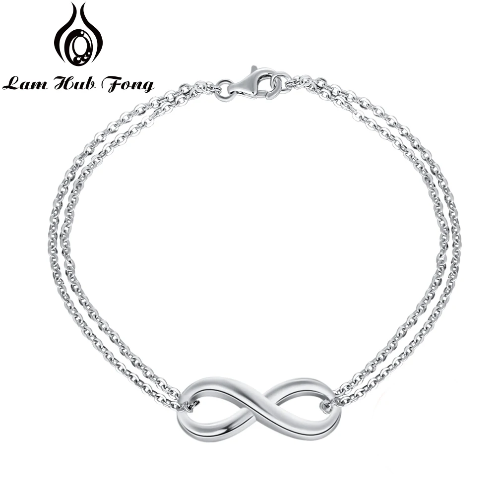 Infinity BRACELET Love Charm Stainless Adjustable Chain Womens Crystal  Jewelry | eBay