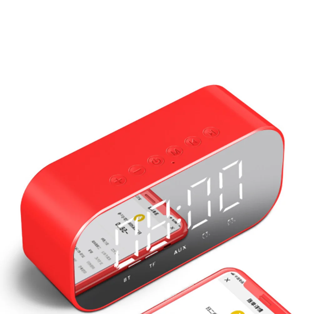 Беспроводной смарт H8 Часы Bluetooth Динамик Зеркало TF карта Портативное аудио оборудование температура дисплей USB FM светодиодный
