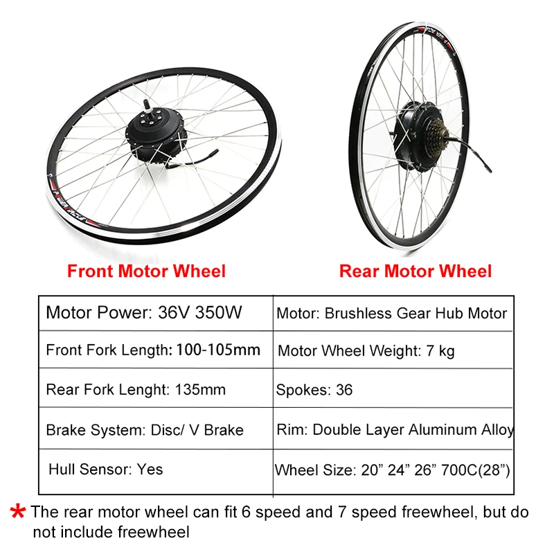 Eu RU No Tax 36V350W Ebike Комплект 36 В 10AH электрический велосипед с батареей конверсионный комплект Передняя Задняя бесщеточная Планетарная Втулка