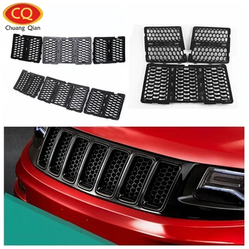 

Racing Grills Front Honeycomb Mesh Grille Grill For Jeep Grand Cherokee 2014-2016 Insect Grilles Bug Front Screen RU Fast Ship