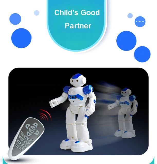 2 Colors Kids Funny RC Smart Robot Toy Remote Control Interactive Walking Dancing Singing Dancing RC Robot For Children Gift Toy 4