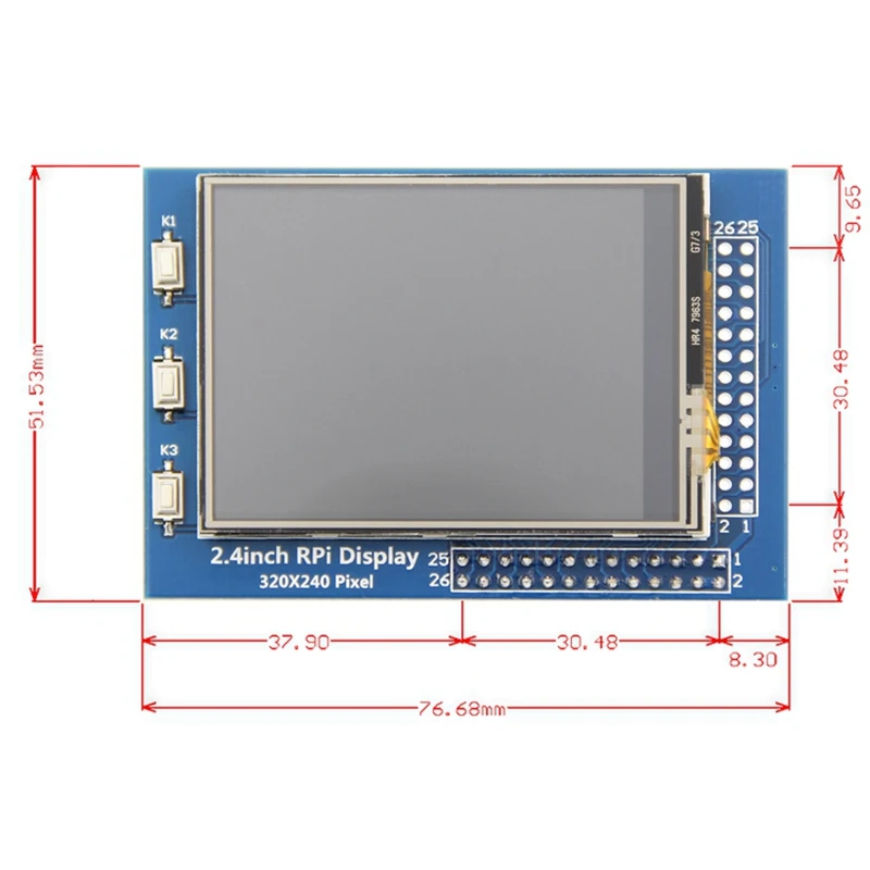 2 4 дюймовый ЖК-экран 320x240 TFT экран для Raspberry Pi 4B 3 Model B/B + | Компьютеры и офис