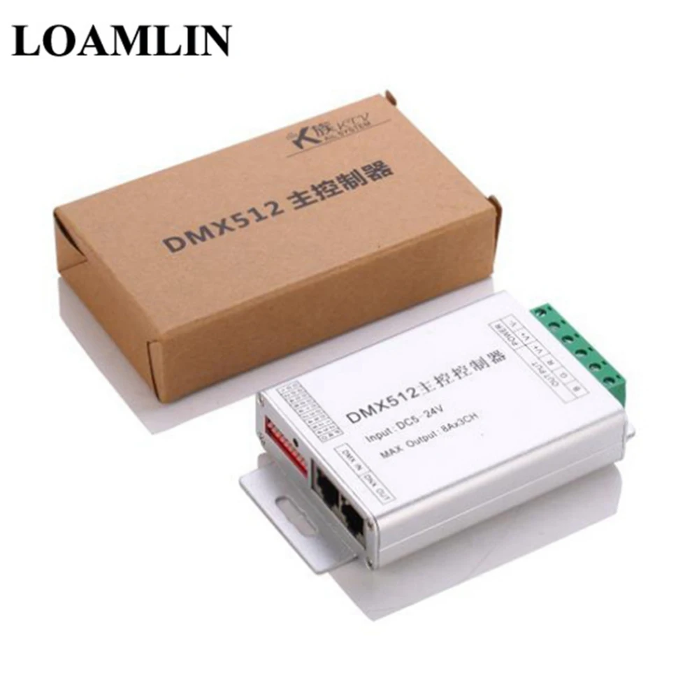 DMX 512 декодер светодиодный контроллер 3 канала* 8A для светодиодной полосы света DC5V-24V