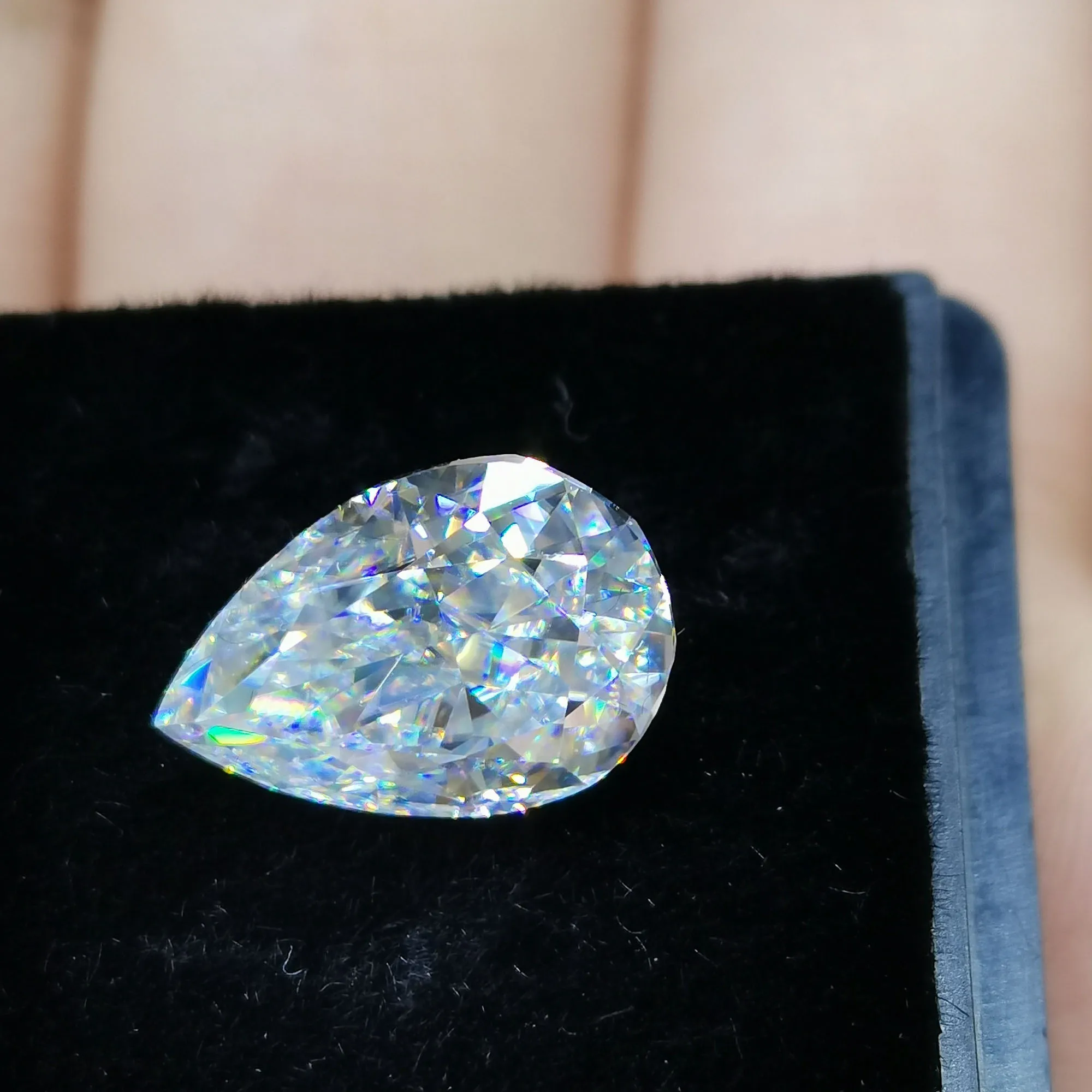 4x6 10x14mm D VVS1 GRA Reddit Crushed Ice Pear Cut Loose