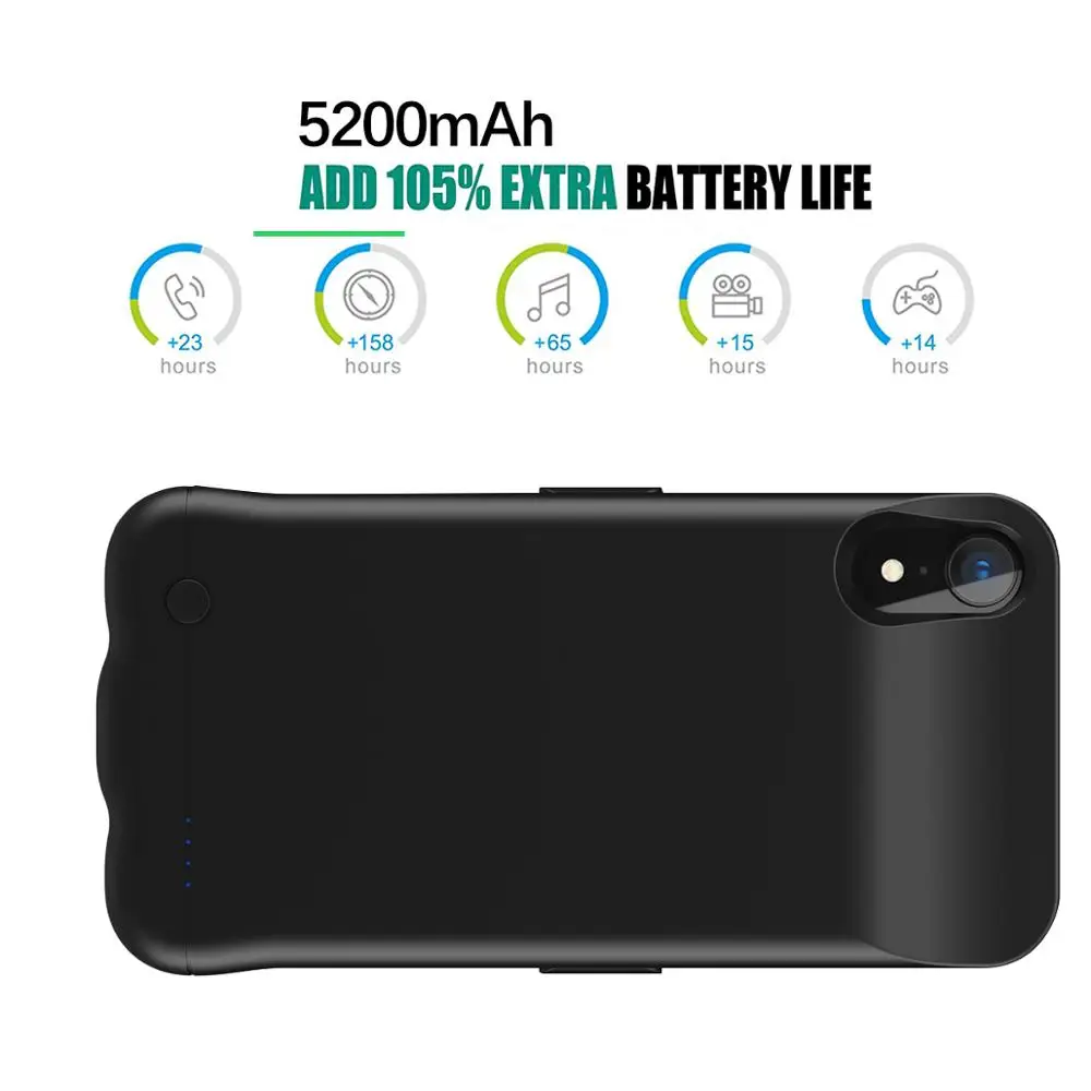 KQJYS Power Bank зарядное устройство чехол для iPhone XR X XS портативный ультра тонкий