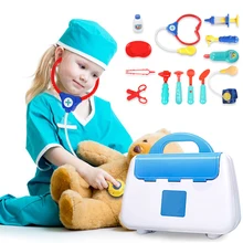 13 шт., Детский набор для ролевых игр, игрушка доктора, портативный рюкзак, медицинский набор, медицинский набор, ролевые игры, Классические игрушки для детей