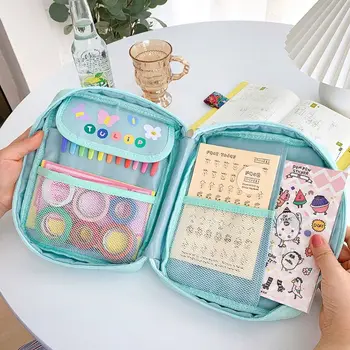 

Large Capacity Nylon Pencil Case Stationery Pouch Bag Cosmetic Makeup Organizer