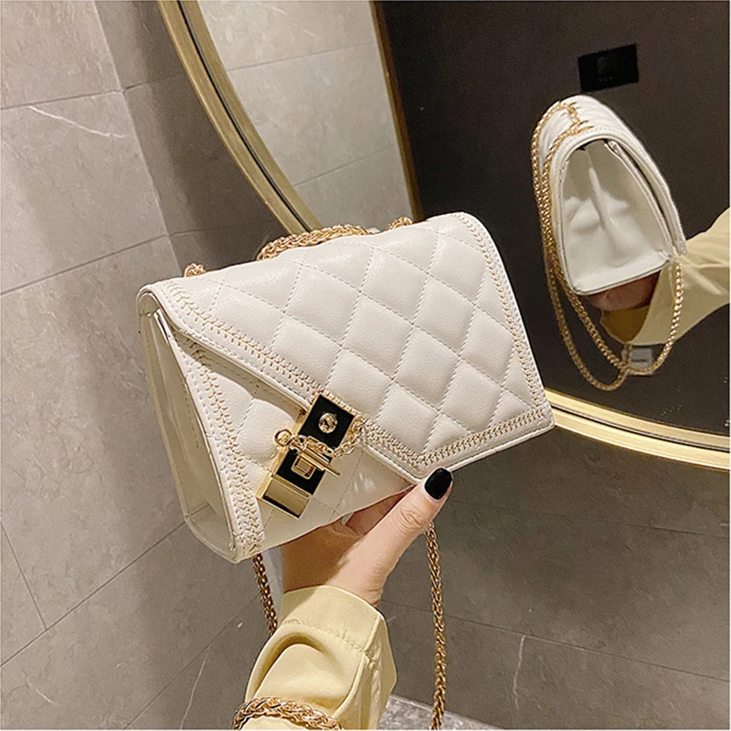 

Luxury Women Chain Crossbody Bags Casual Messenger Europe Fashion Design Leather Shoulder Handbag
