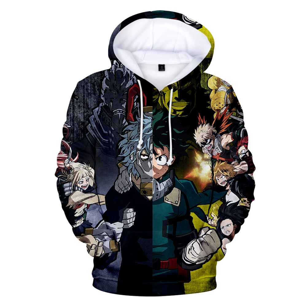 My Hero Academia 3D Mens Teenagers Hoodie Hooded Tops Jumper Pullover Sweatshirt
