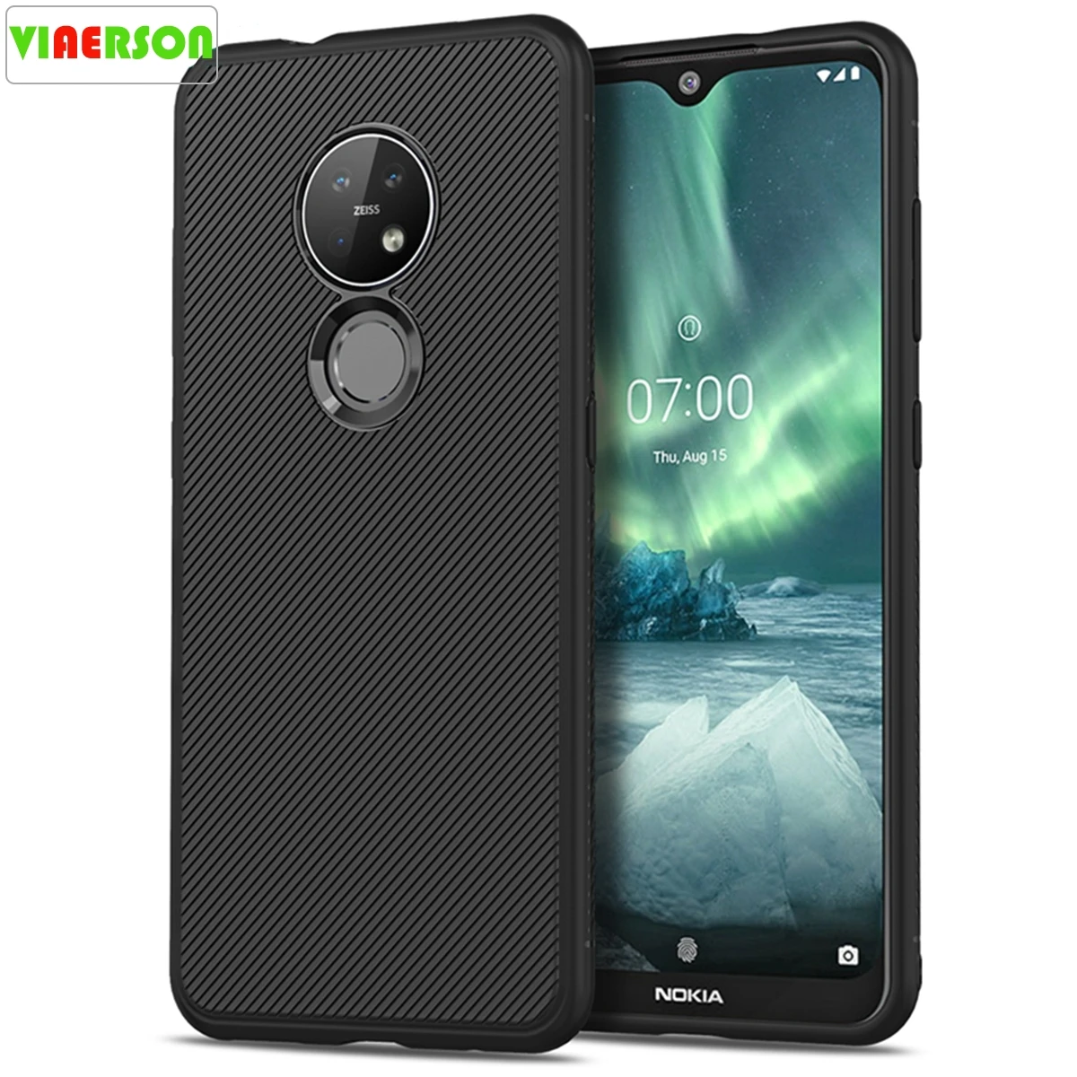 Мягкий силиконовый чехол для Nokia 7 2 6 тонкий нескользящий телефона карбоновый