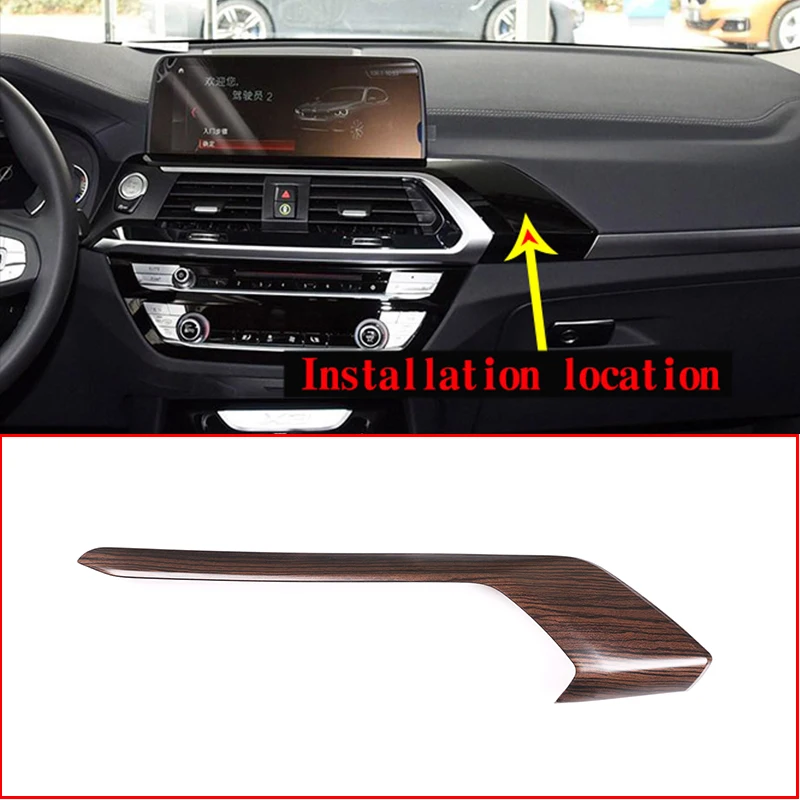 

Left Hand Drive Car Center Air Vent Frame Trim Pine Wood Grain ABS For BMW X3 X4 G01 G02 2018 2019 Accessories