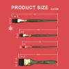 1pc Imitated Animal Nylon Hair Flat Artist Paint Brush Geen Short Holder Watercolor Acrylic Gouache Wash Brush Art Supplies 6
