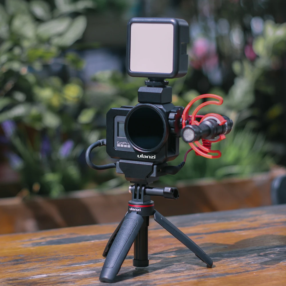 ULANZI G8 5 металлическая клетка для бревен Gopro Hero 8 черный двойной Холодный башмак