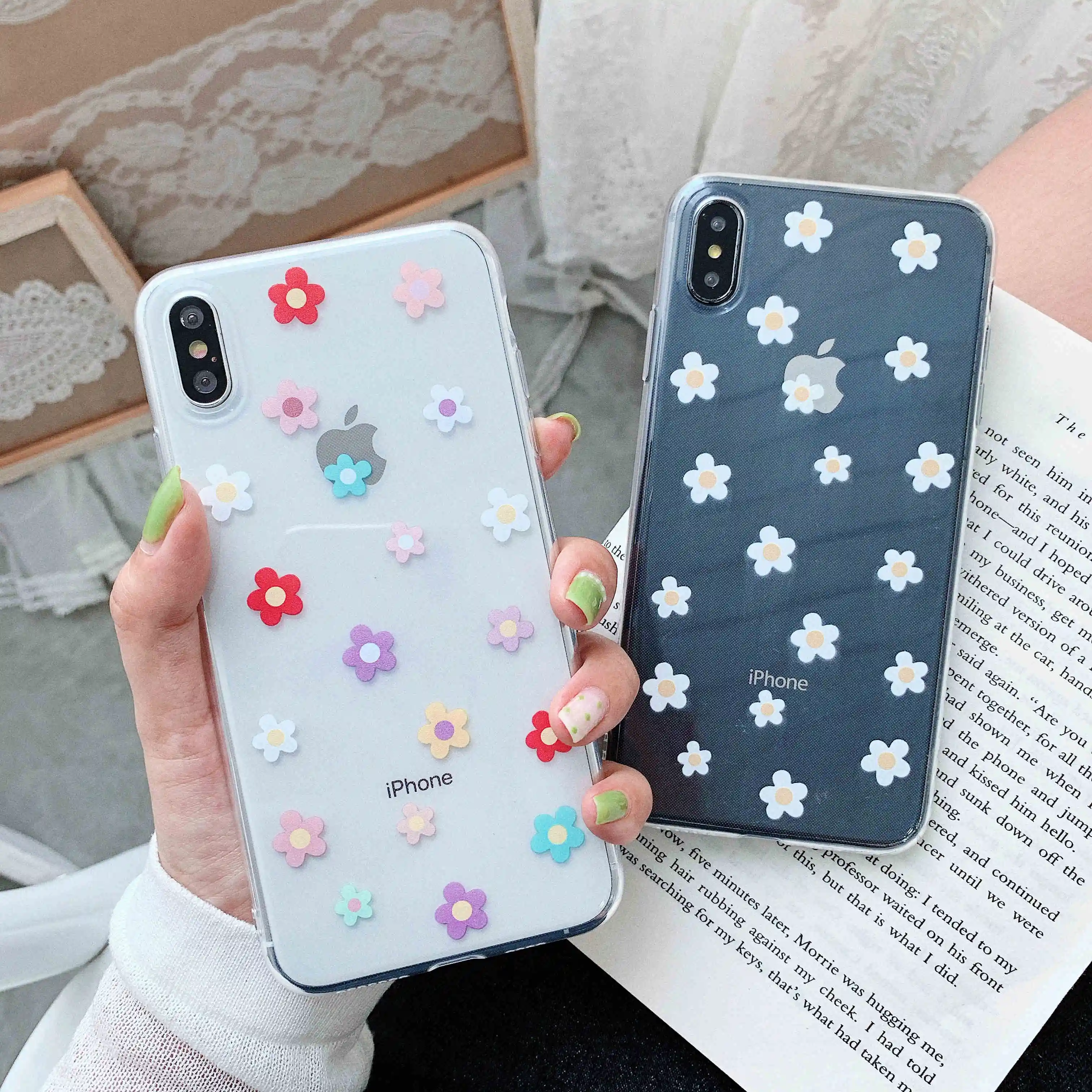 Чехол s для iphone 11 чехол прозрачный Pro Max 10 X XS XR 7 8 Plus 6 6s телефона маленькие ромашки |