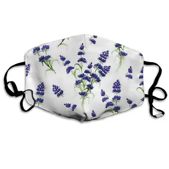 

Mouth Mask Lavender Flowering Fragrant Print Masks - Breathable Adjustable Windproof Mouth-Muffle, Camping Running for Women and