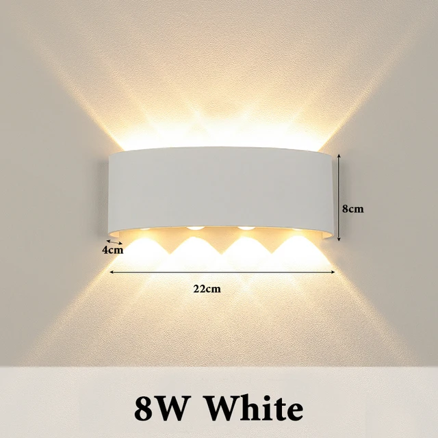 glass wall lights IP65 LED Wall Lamp Waterproof Wall Lights Outdoor Garden Sconce Lamp AC85-265 Indoor Living Room Stairs Wall Lighting Home Decor gold wall lights Wall Lamps