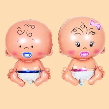2pcs Baby birthday balloons Gender Reveal Girl or Boy Balloon baby shower Party Foil Balloons Birthday Party Decor