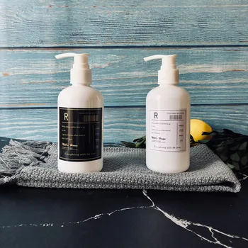 

250ml Bath Shampoo Storage Bottle Nordic Chic Liquid Lotion Sub-bottle Elegant Vogue Travel White Plastic Bottle