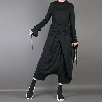 

XUXI 2020 Summer New Base Shirt Women Long Sleeve Autumn And Winter Slim Mid-length Slim Semi-high Collar T-shirt FZ1489