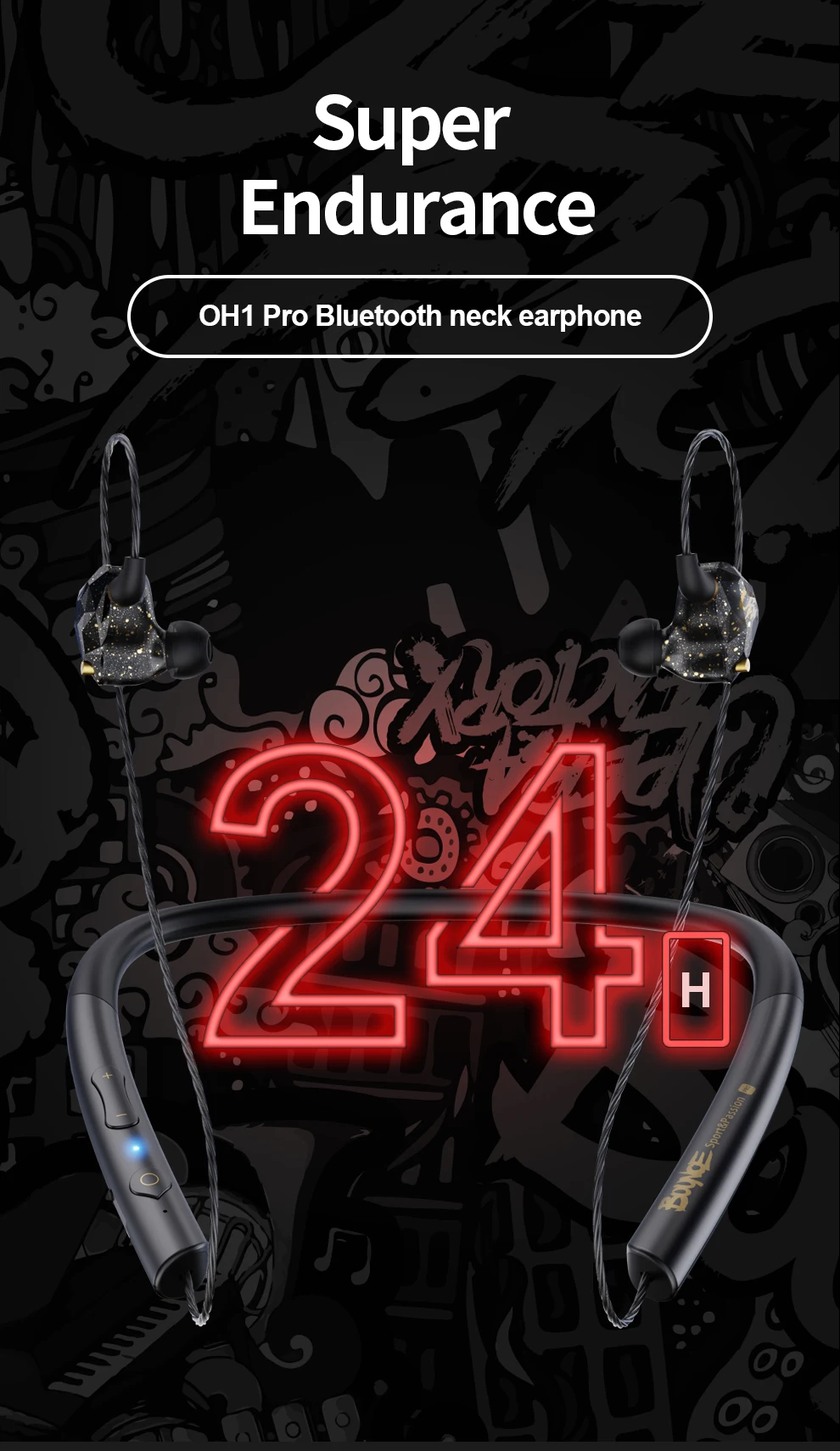 OHPRO беспроводные Bluetooth наушники Спортивная гарнитура HiFi стерео Внутриканальные наушники для телефонов Xiaomi iPhone samsung
