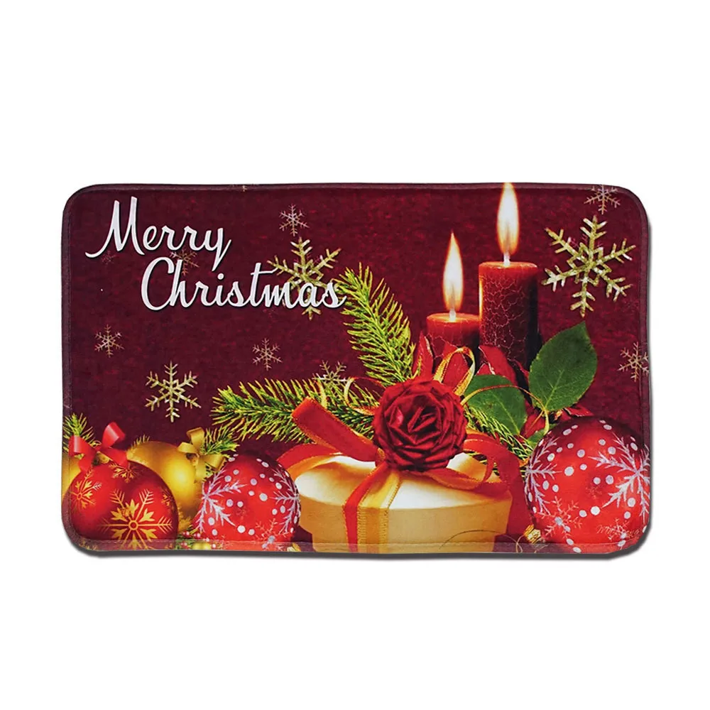E Cartoon Christmas Mat Print Carpet Mats Household Non-slip Mat Mat for Bathroom Bedroom#4e30 - Цвет: E