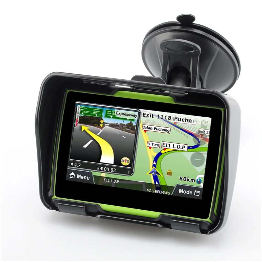 4 3 дюймовый сенсорный экран Портативный GPS навигатор для мотоцикла
