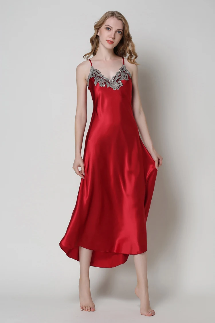 wine red sleepshirt Женские атласные шарфы для свадьбы, невесты, подружки невесты халат кимоно халат Feminino банный халат большого размера Peignoir Femme сексуальный халат - Цвет: wine red sleepshirt