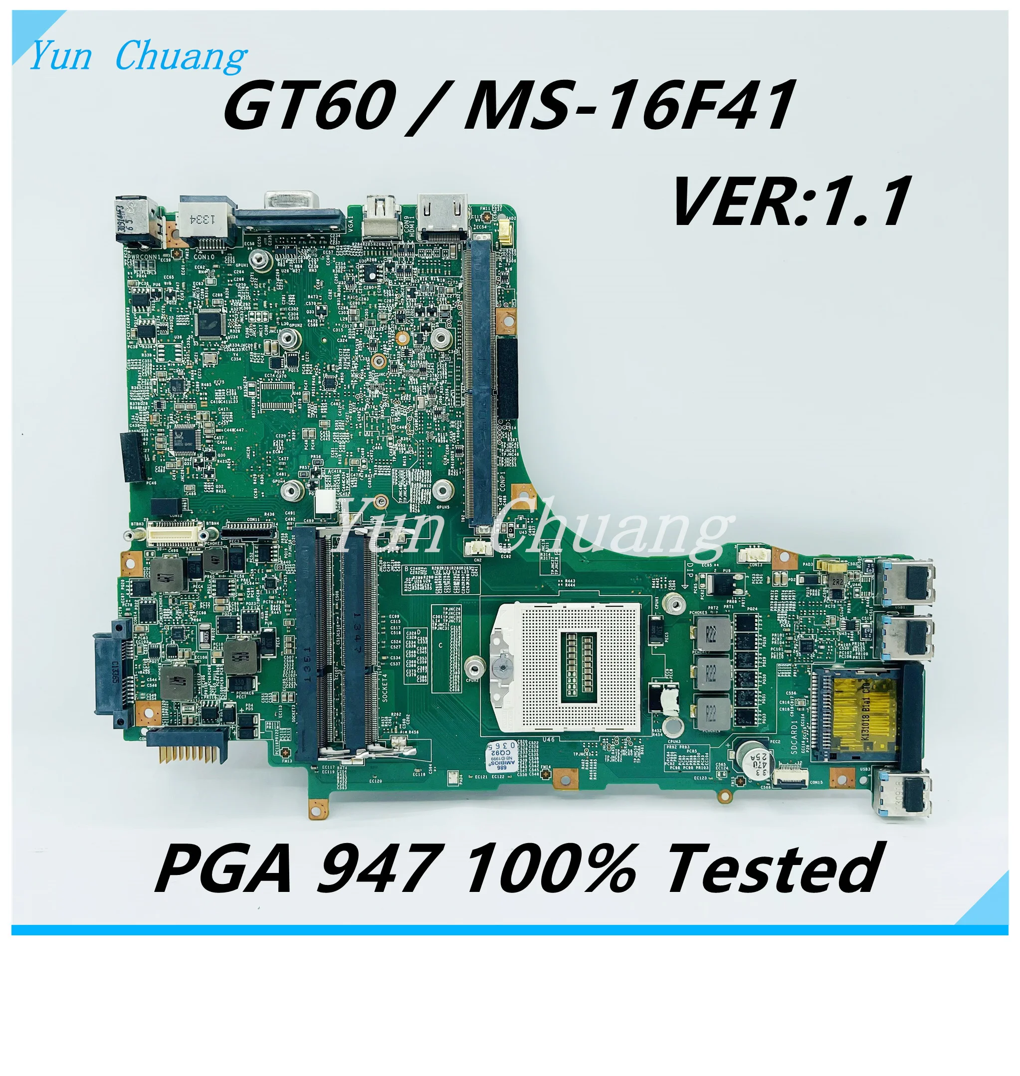 MS-16F41 VER:1.1 Mainboard FOR MSI GT60 Laptop Motherboard DDR3 PGA 947 100% Tested Fast Ship | Компьютеры и офис